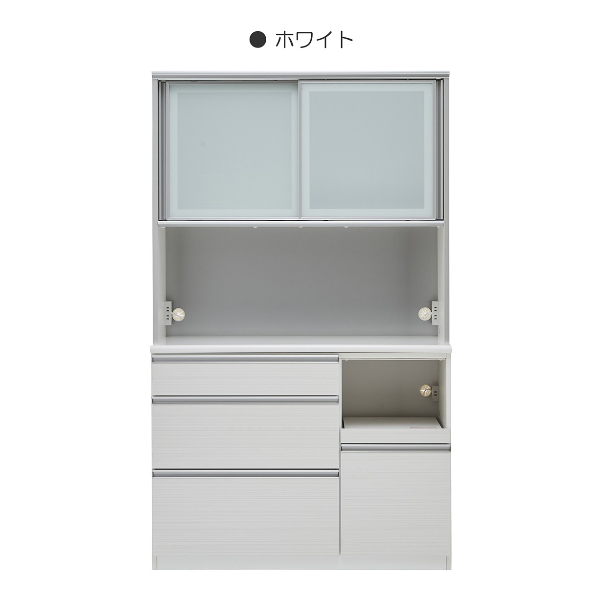キッチンボード オープンタイプ 食器棚 幅120cm 日本製 ハイグロス