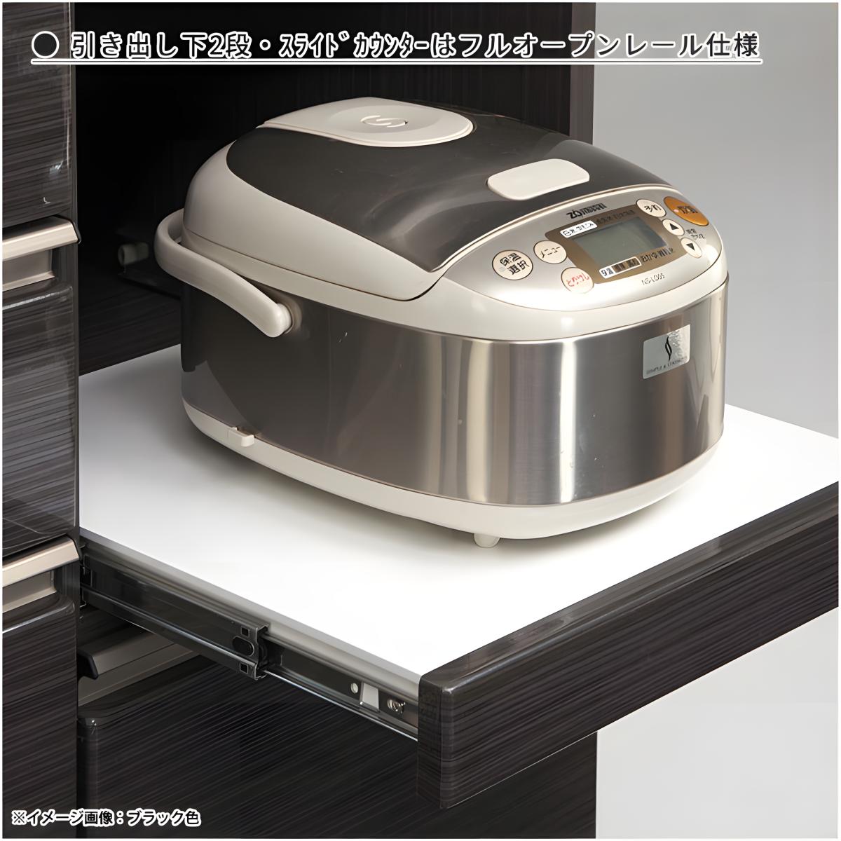 食器棚 レンジ台 キッチンボード 幅120cm 120cm幅 レンジラック カップボード キッチン 収納 電子レンジ台 完成品 キッチン棚 棚 キャビネット 引き戸 おしゃれ_5