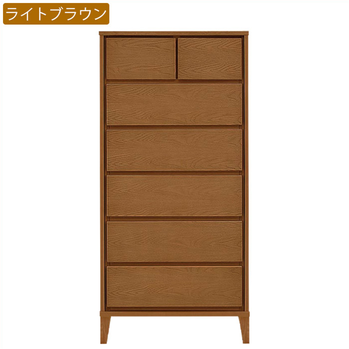 チェスト タンス たんす 木製 おしゃれ 衣装ケース 洋服タンス 6段 幅60cm 収納家具 完成品 ライトブラウン