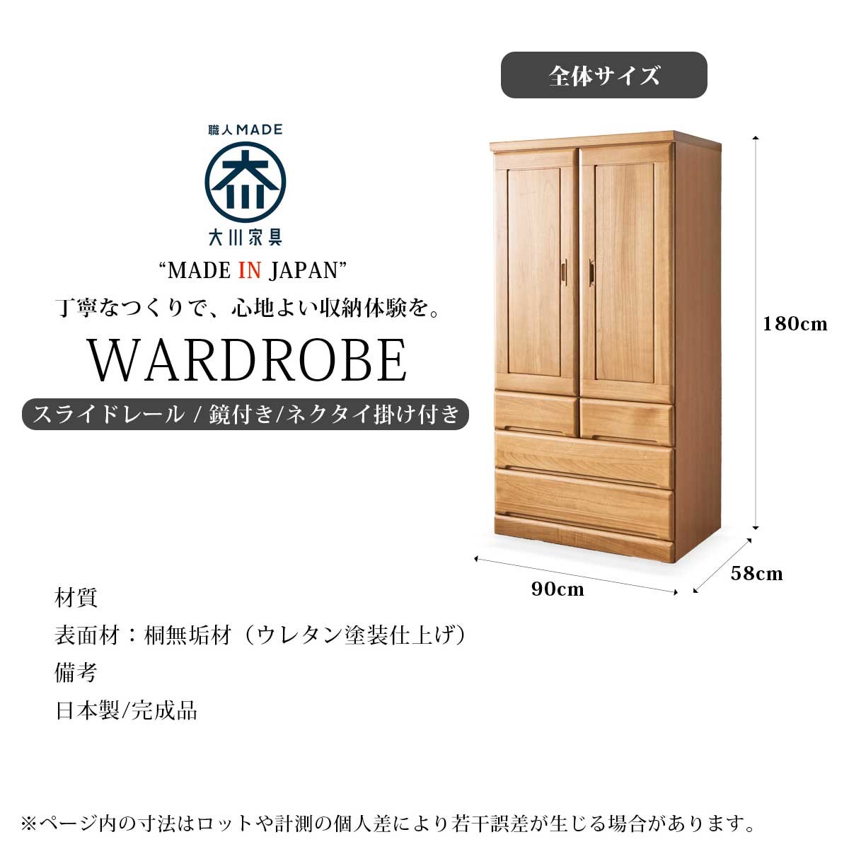 ワードローブ クローゼット タンス 完成品 ロッカータンス 幅