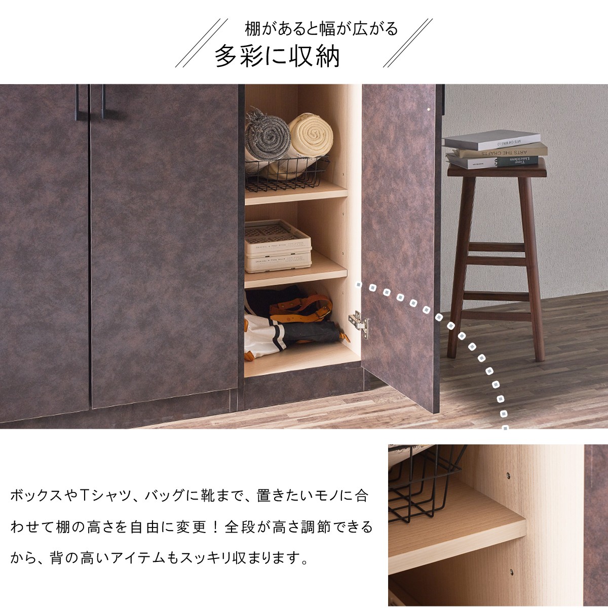 7月11日発送！大型ワードローブ クローゼット ダークブラウン ワードローブ クローゼット 完成品 日本製 大容量 幅120cm ハンガー