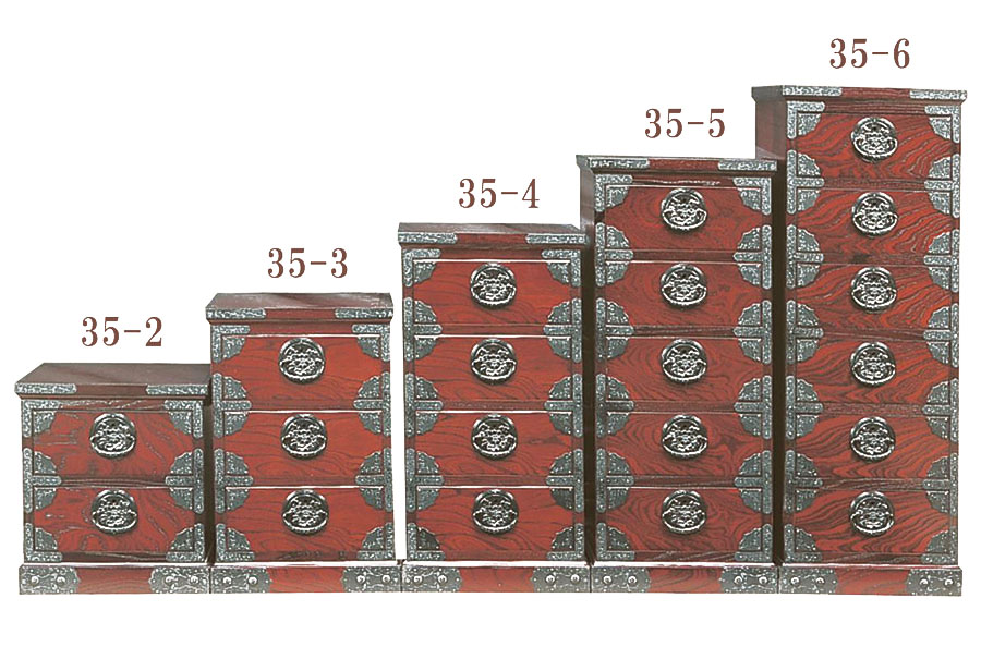 民芸箪笥 和たんす 和風 35cm 6段 整理小箱 No.6 筑後民芸 ●ブラウン系 :3540039000b:大宝家具