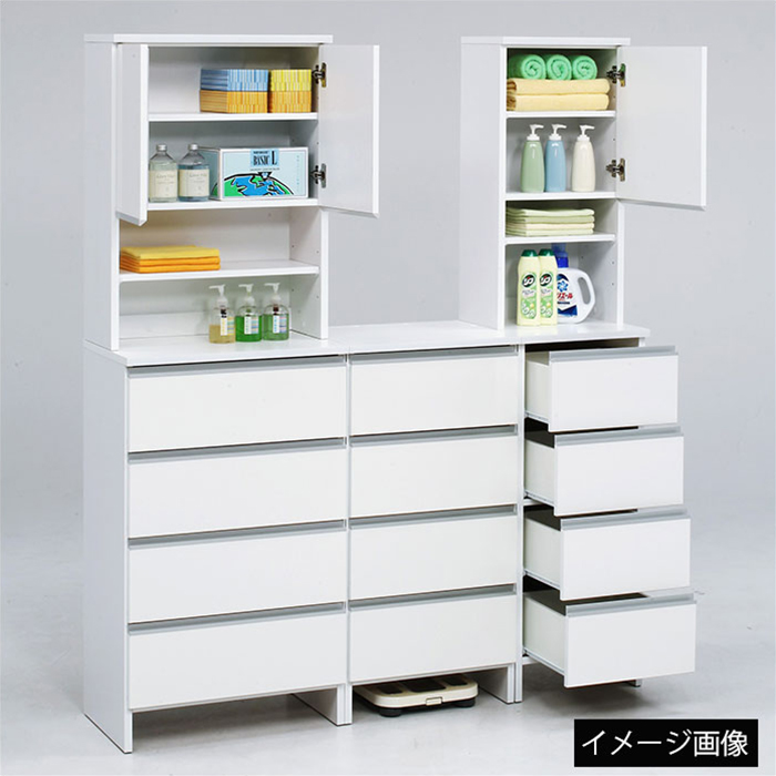 サニタリーチェスト ランドリーチェスト幅50cm 完成品 ランドリーラック スリム シンプル ●ホワイト