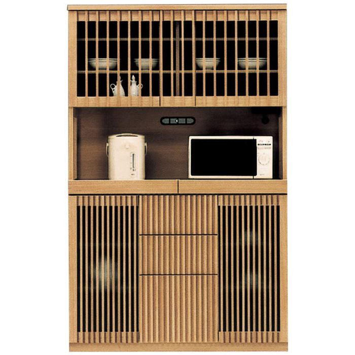 レンジ台 食器棚 完成品 和風 幅120cm キッチン収納 レンジボード 日本製｜taiho-kagu