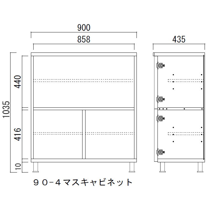 サイドボード キャビネット 本棚 幅90cm シェルフ リビング収納 木製 ガラス扉 リビングボード 日本製｜taiho-kagu｜02
