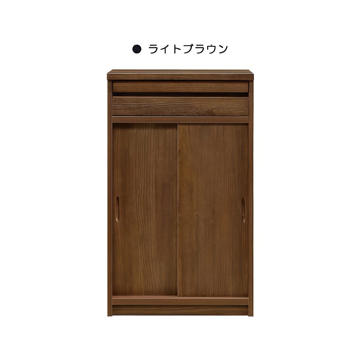 仏壇台 幅60cm チェスト 完成品 日本製 桐材 スライドカウンター 引き出し 引戸 和風 和モダン ライトブラウン