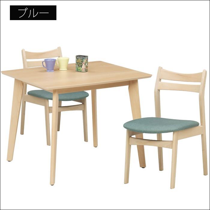 ダイニングテーブルセット 2人掛け 3点セット 食卓テーブルセット 2人用 ダイニングセット 北欧 木製 ファブリック｜taiho-kagu2｜04