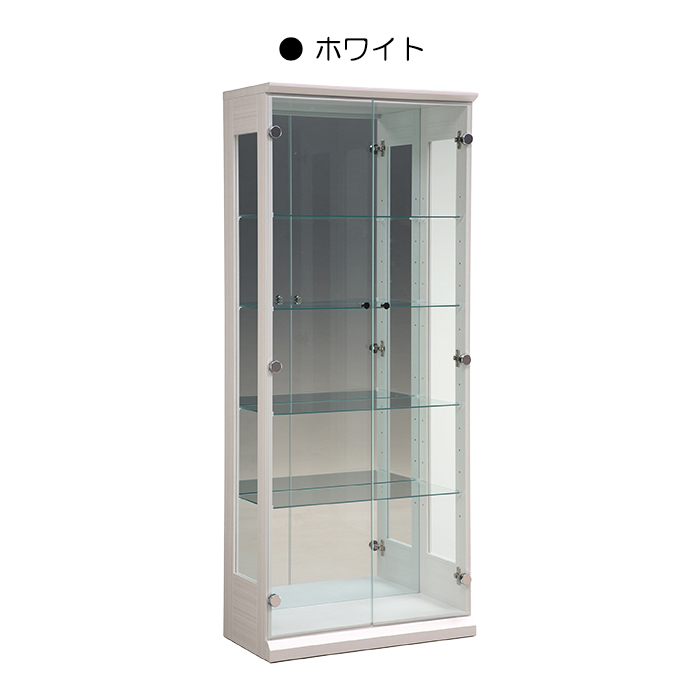 幅65cm コレクションケース ショーケース ハイタイプ 高さ155cm 完成品