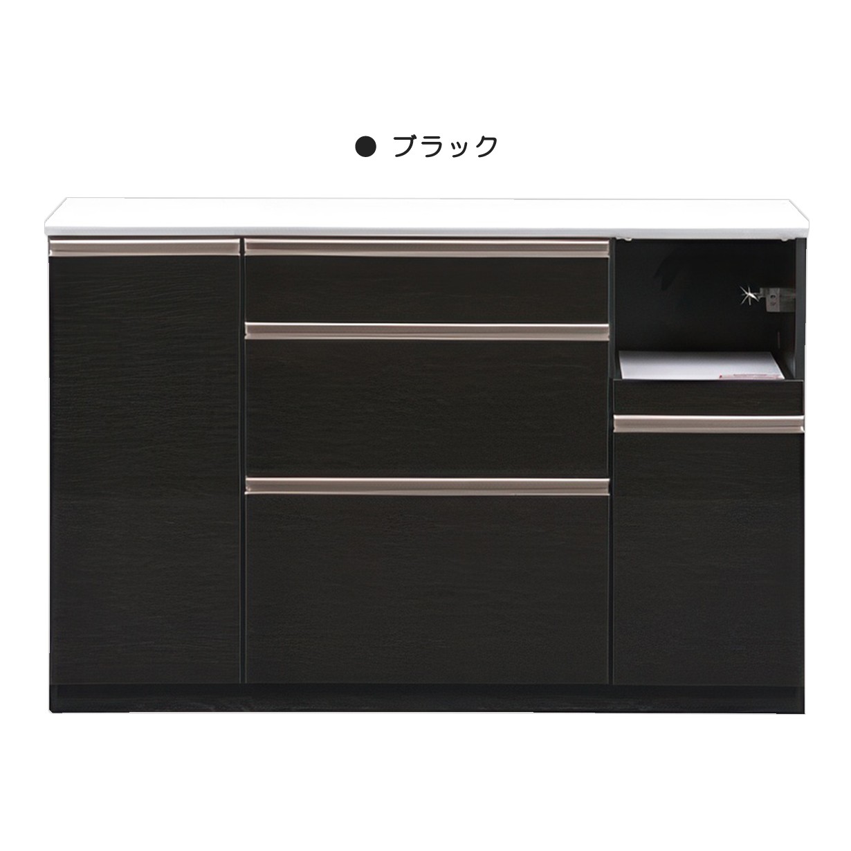 キッチンカウンター 完成品 日本製 レンジ台 食器棚 幅140cm キッチン 