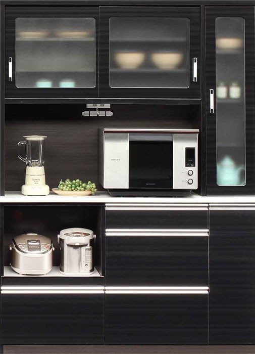 食器棚 レンジ台 キッチンボード 幅150cm 150cm幅 レンジラック カップ