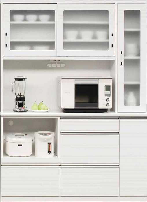 食器棚 レンジ台 キッチンボード 幅150cm 150cm幅 レンジラック カップ