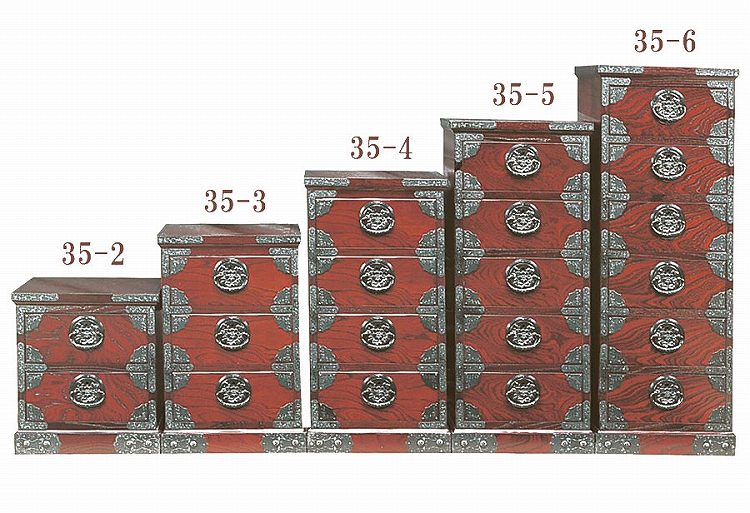 民芸箪笥 和たんす 和風 35cm 2段 整理小箱 No.2 筑後民芸 ○ブラウン系-