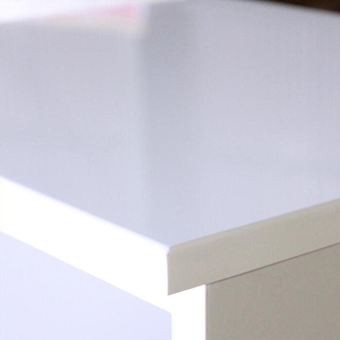 レンジ台 レンジボード 幅50cm 完成品 コンパクト 小型 食器棚 鏡面 光沢 白 ホワイトキッチン収納｜taiho-kagu2｜04