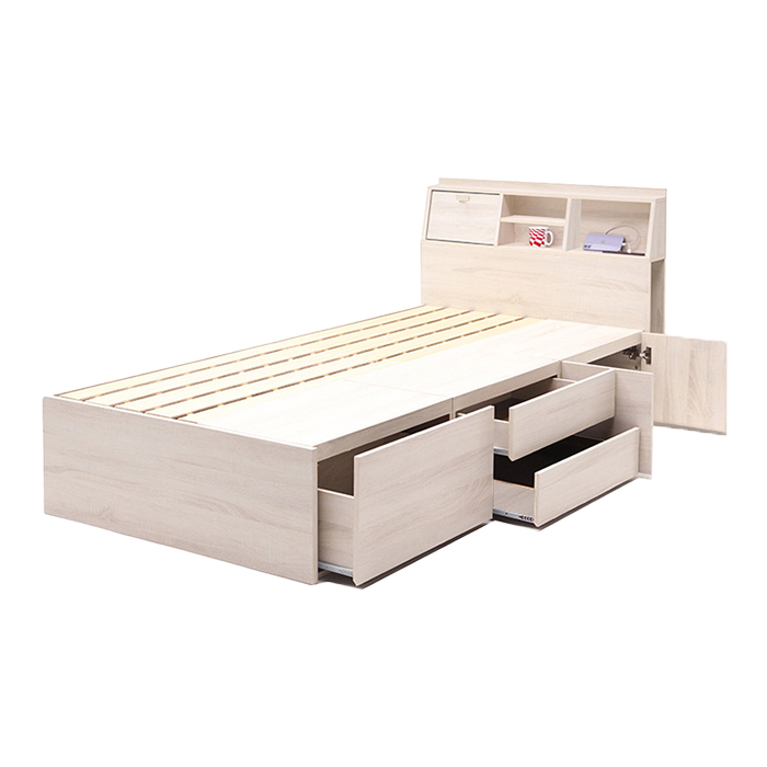 シングル ベッド すのこベッド Sサイズ 宮付き 木製 ベッドフレーム