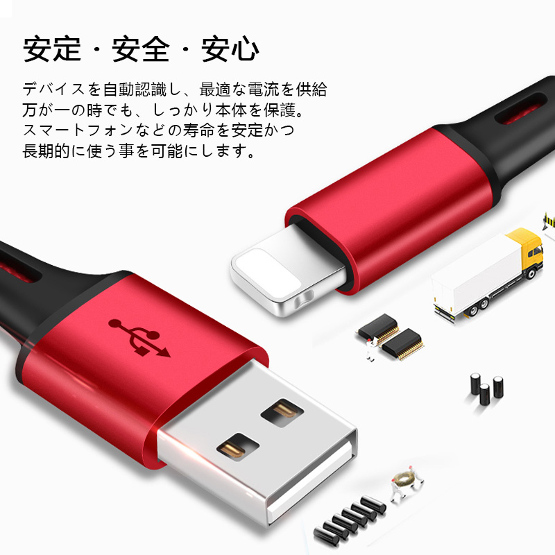 Type-C USB ケーブル 1m 2A 《ホワイト》 急速充電 タイプC USBケーブル .