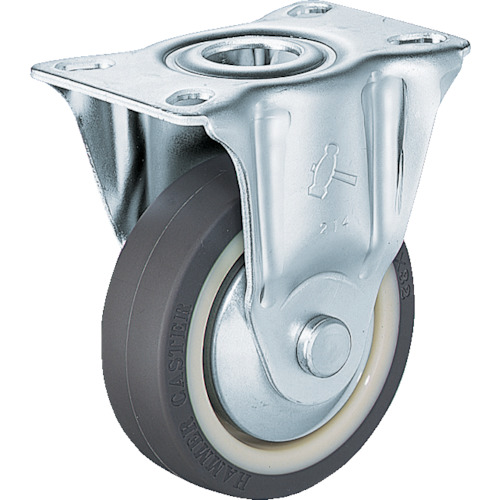 業務用　1箱80個入　ハンマー　車輪　固定車　ベアリング入　420SR-UB50　キャスター　熱可塑性　ウレタン車輪