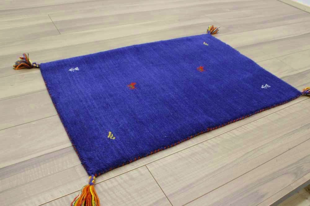 ギャベ ギャッベ ラグ 玄関マット マット 70×120 ウール 絨毯 インド 当社在庫 (インドギ...