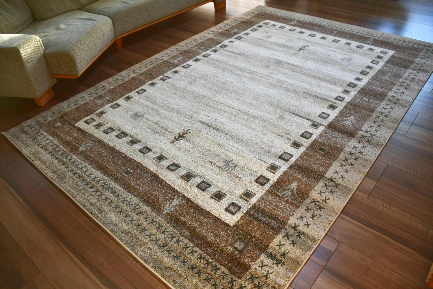ラグ 北欧 3畳 200×250 cm 絨毯 モダン ギャッベ柄 カーペット 厚手