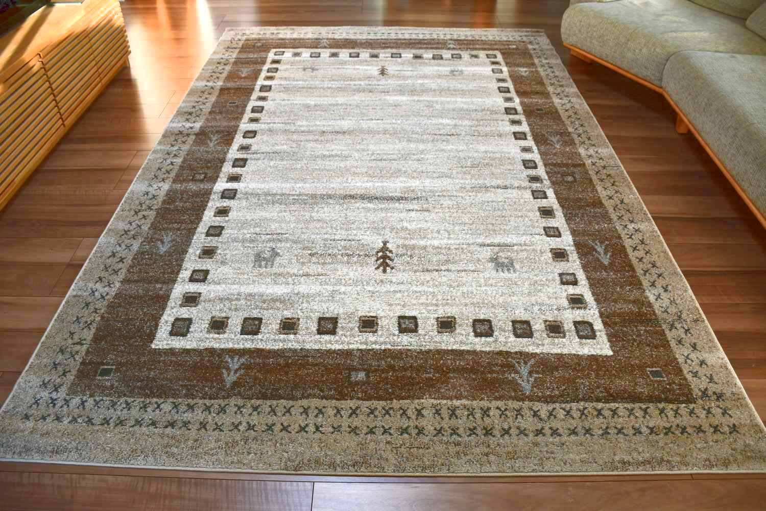 ラグ 北欧 3畳 200×250 cm 絨毯 モダン ギャッベ柄 カーペット 厚手