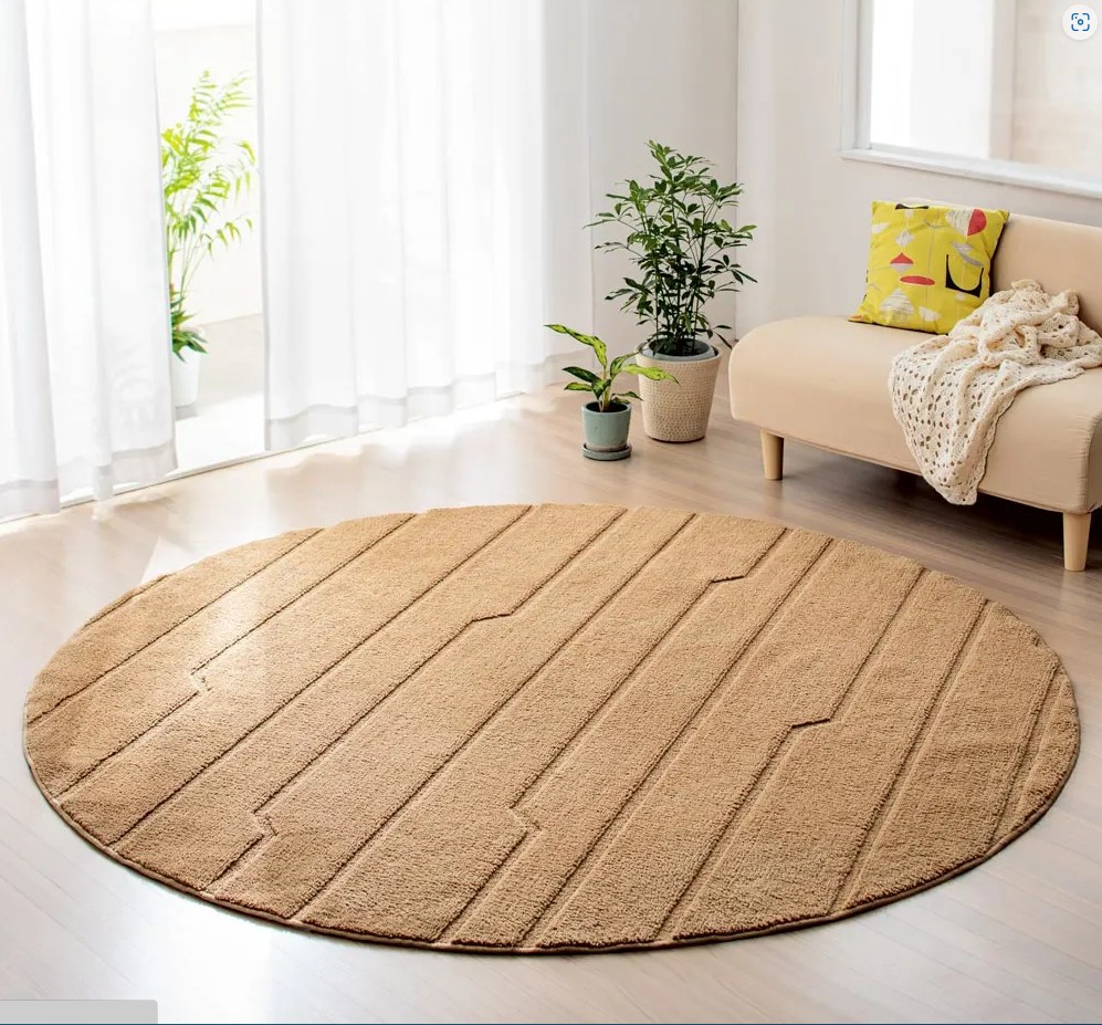 最終価格 洗える 円形ラグ 丸形 ラグ 絨毯 2畳 190ｃｍ ラグマット 日本製 アース防ダニ 抗菌 ウォッシャブル 当社在庫 (廃番グレイン) 190ｃｍ｜tairyo｜03