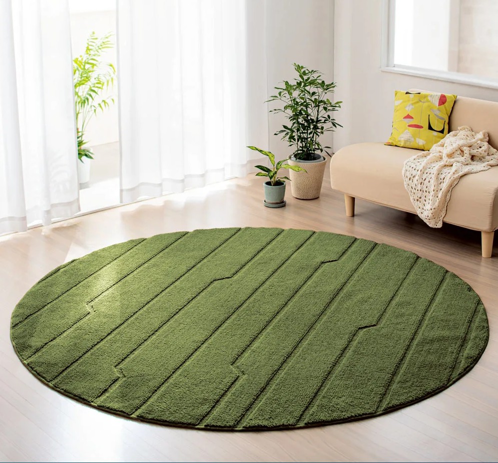 最終価格 洗える 円形ラグ 丸形 ラグ 絨毯 2畳 190ｃｍ ラグマット 日本製 アース防ダニ 抗菌 ウォッシャブル 当社在庫 (廃番グレイン) 190ｃｍ｜tairyo｜02