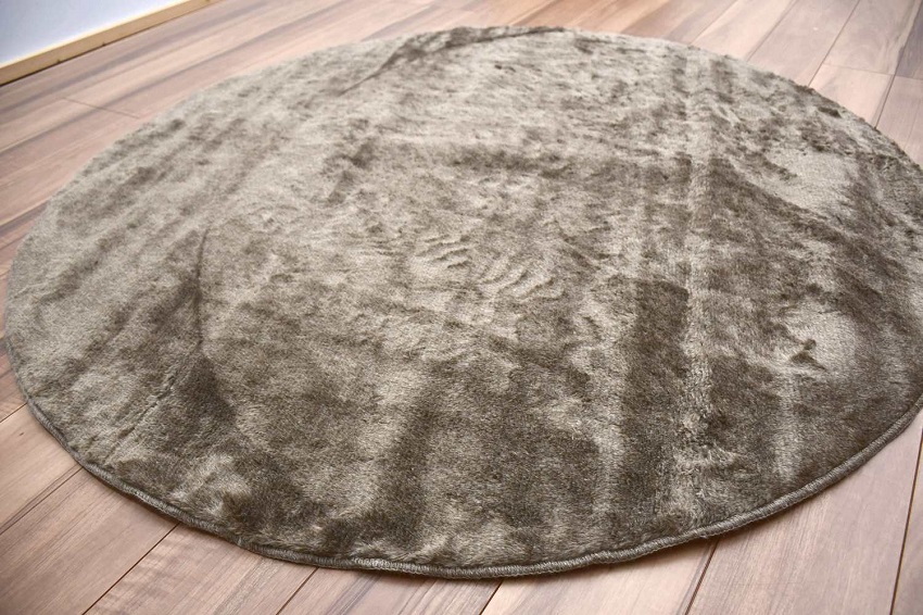 最終価格 ラグ 絨毯 ふわふわ 円形 丸形 150 ラグマット 日本製 防ダニ 抗菌 吸湿発熱素材 ...
