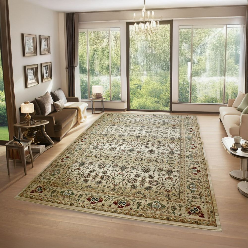 絨毯 6畳 240×330cm ラグ おしゃれ グリーン ベージュ 厚手 75万ノット カーペット ウィルトン織 ヴィンテージ 丸巻き じゅうたん 当社在庫 (ロンガ240ｘ330)_17