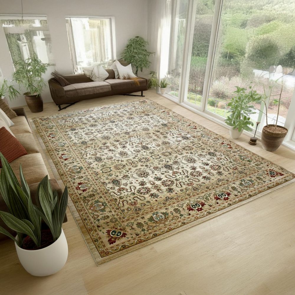 絨毯 6畳 240×330cm ラグ おしゃれ グリーン ベージュ 厚手 75万ノット カーペット ウィルトン織 ヴィンテージ 丸巻き じゅうたん 当社在庫 (ロンガ240ｘ330)_18