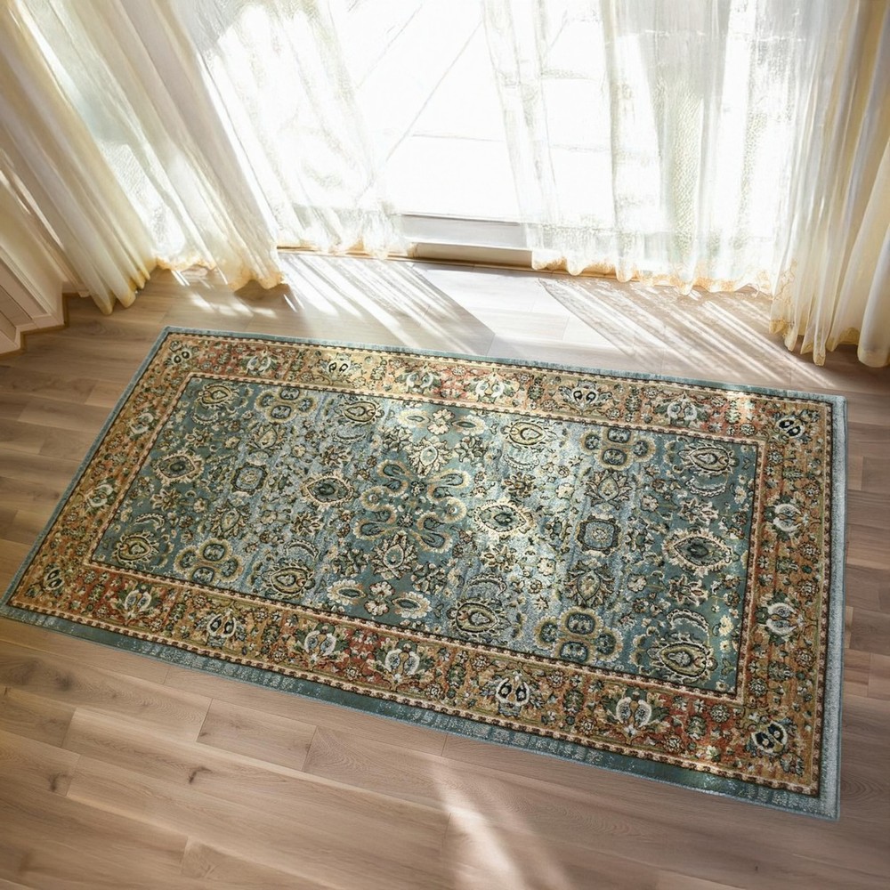 玄関マット ラグマット 約1畳 80×150cm 大判サイズ おしゃれ グリーン