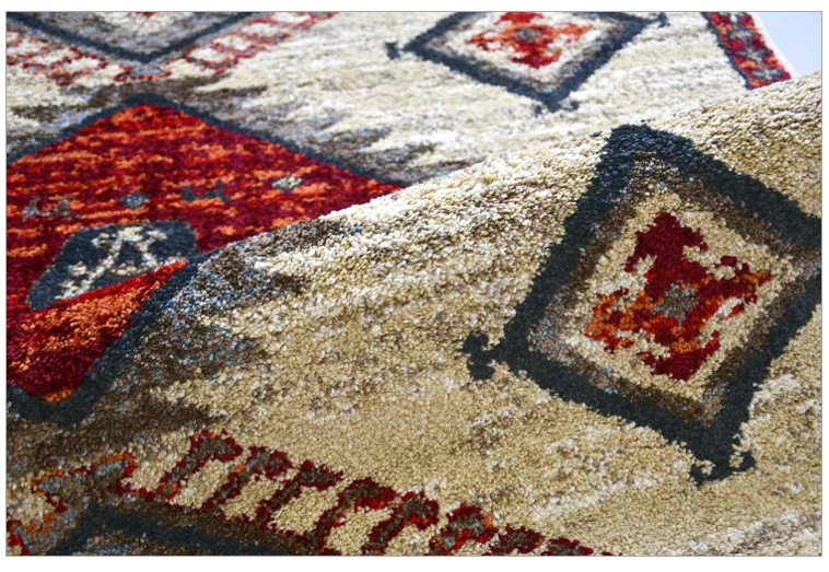 馬に乗る人物の刺繍ラグ　カーペット　ヴィンテージ 馬に乗る人物の刺繍ラグ カーペット ヴィンテージ