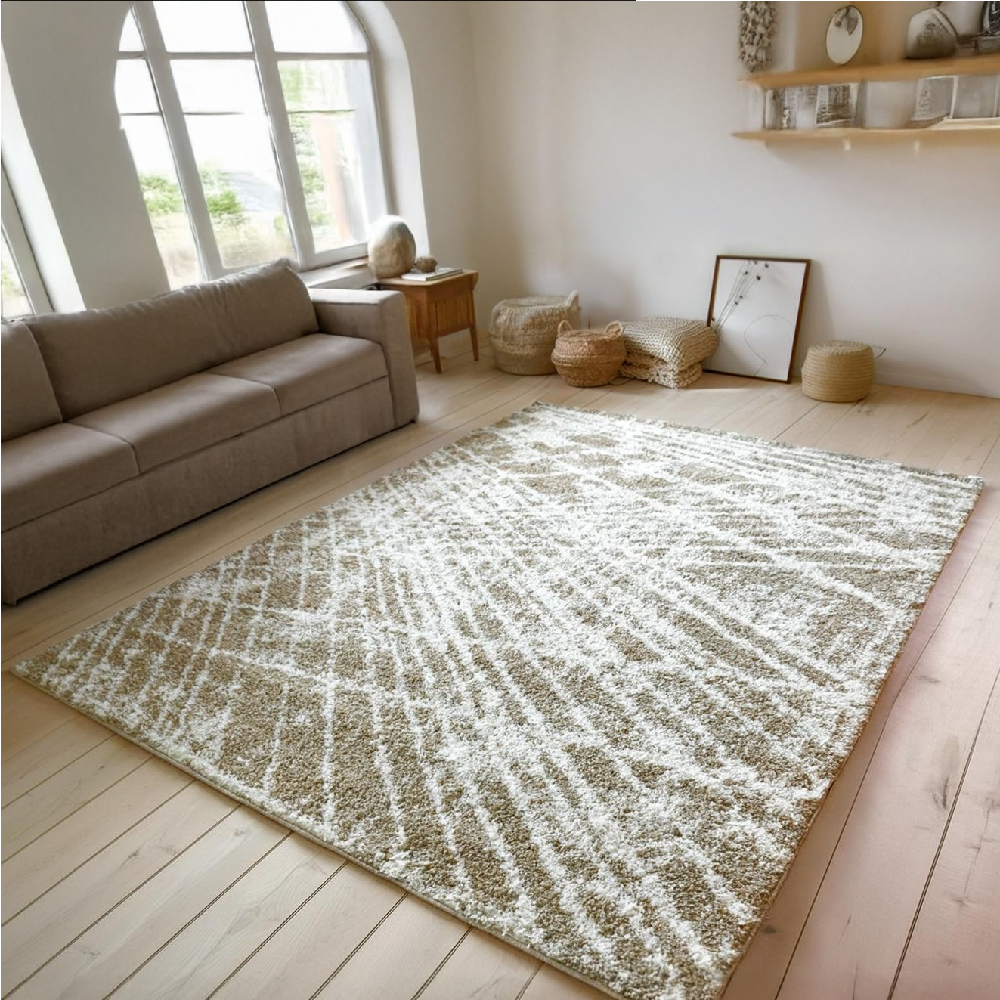ラグ シャギー おしゃれ 1.5畳 133×190cm 北欧 クール モダン 絨毯 