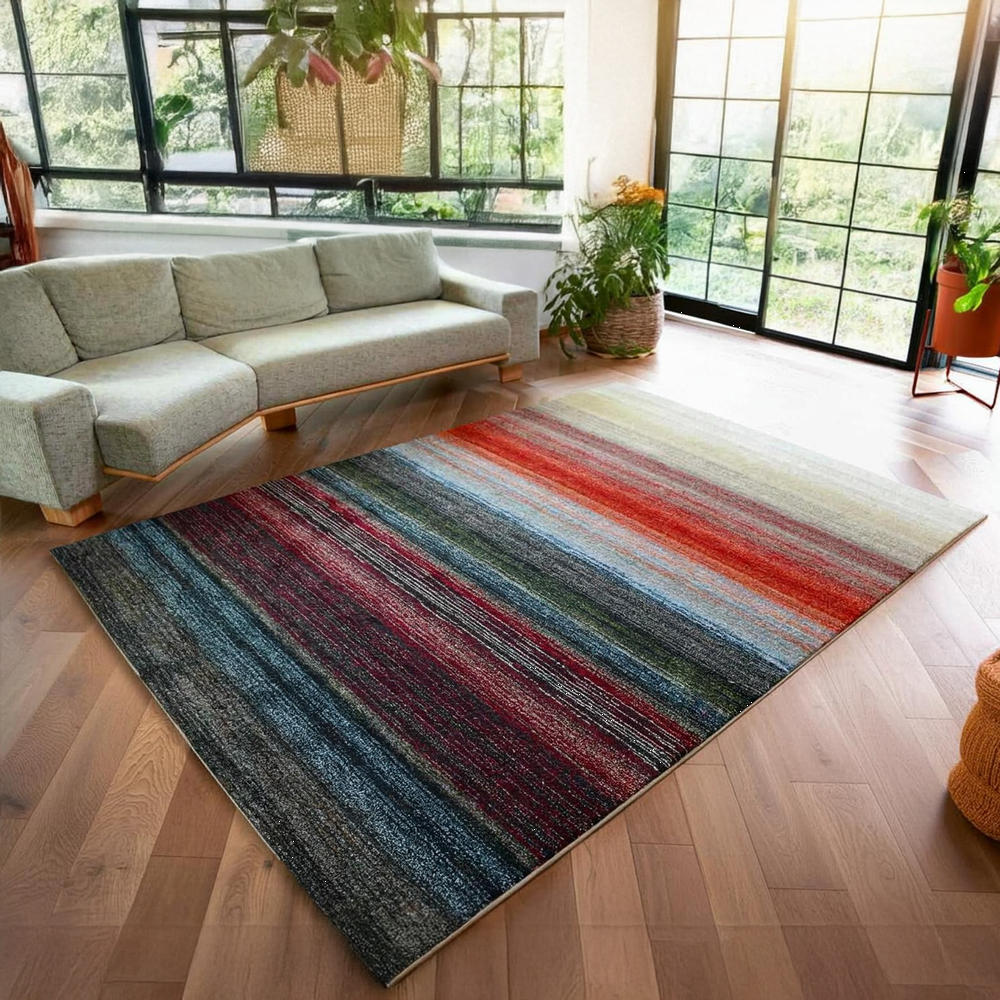 絨毯 ラグ 防炎 カーペット 6畳 240×330cm 厚手 ギャベ柄 ギャッペ風 柄 じゅうたん おしゃれ ウィルトン オリジナル 当社在庫 (ラオショール 240×330) 長方形_18