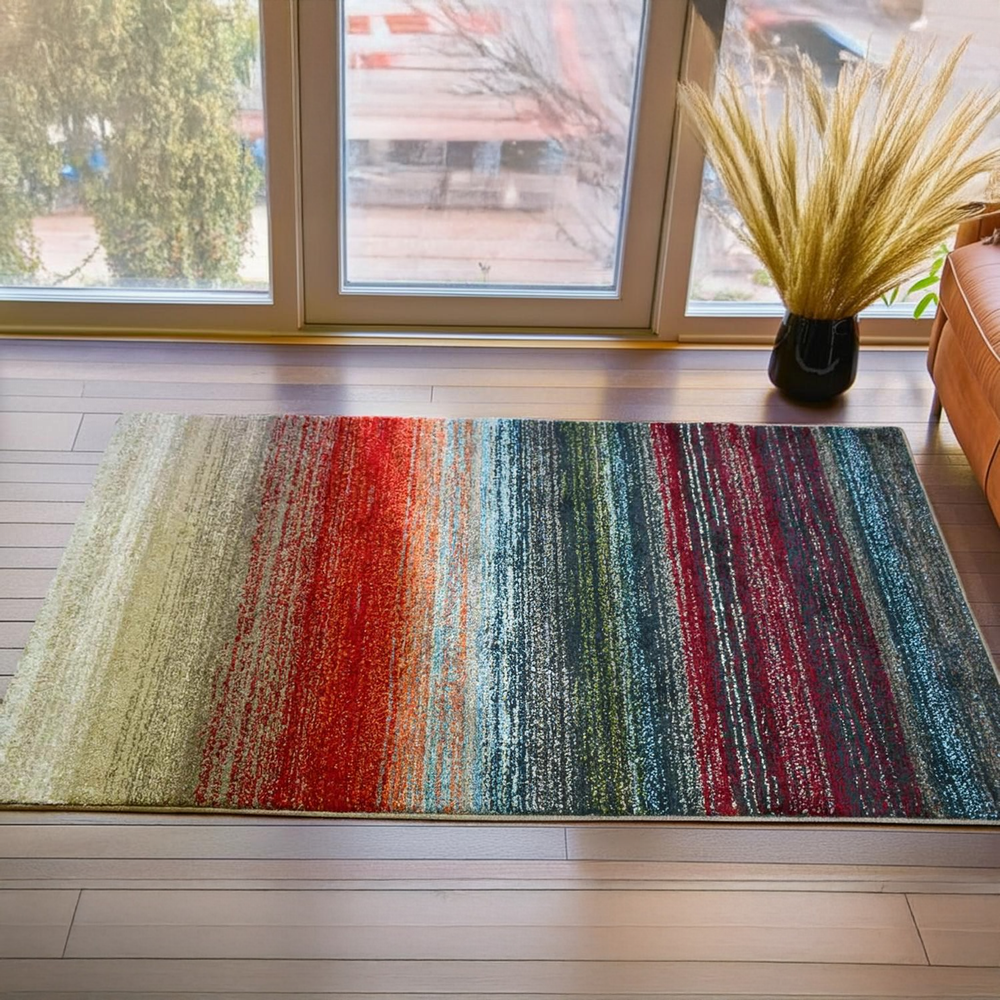 輸入ラグ　ラグ 約80cm x 150cm 玄関マット 防炎 ラグマット 1畳 80×150cm 厚手 ギャッペ風 ギャベ柄