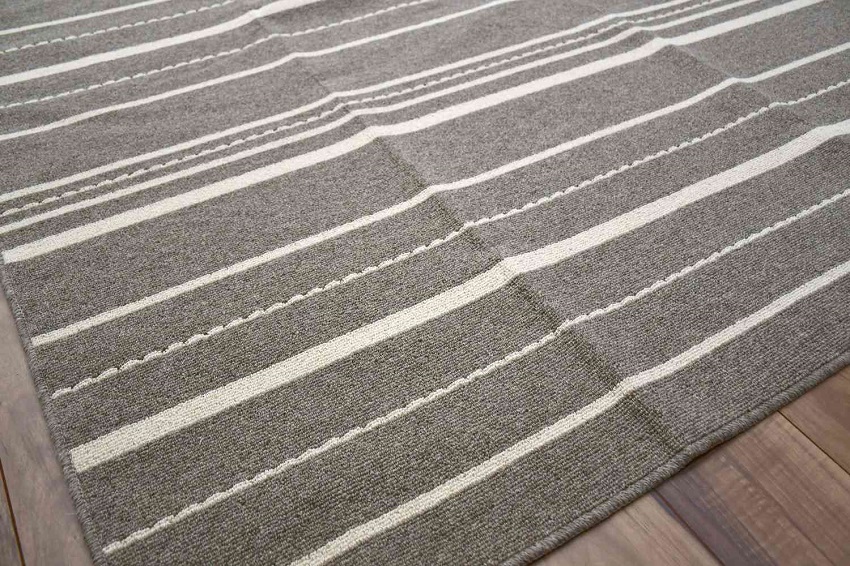日本製 ラグ 洗える 絨毯 3畳 4畳 190×280 ウール １００％ 防炎 ラグマット カーペット 当社在庫 (ウールストライプ) 190×280cm｜tairyo｜02
