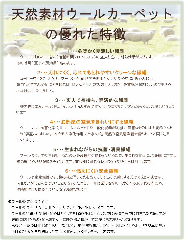 ウールの取り扱い