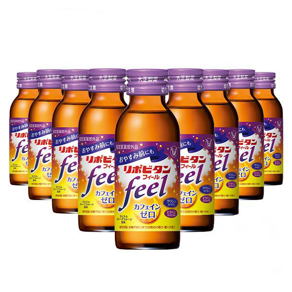 公式 大正製薬 リポビタンフィール カフェインゼロ ノンカフェイン タウリン1000mg グリシン ビタミンB群 100ml 50本 栄養ドリンク 栄養剤 リポビタン 女性