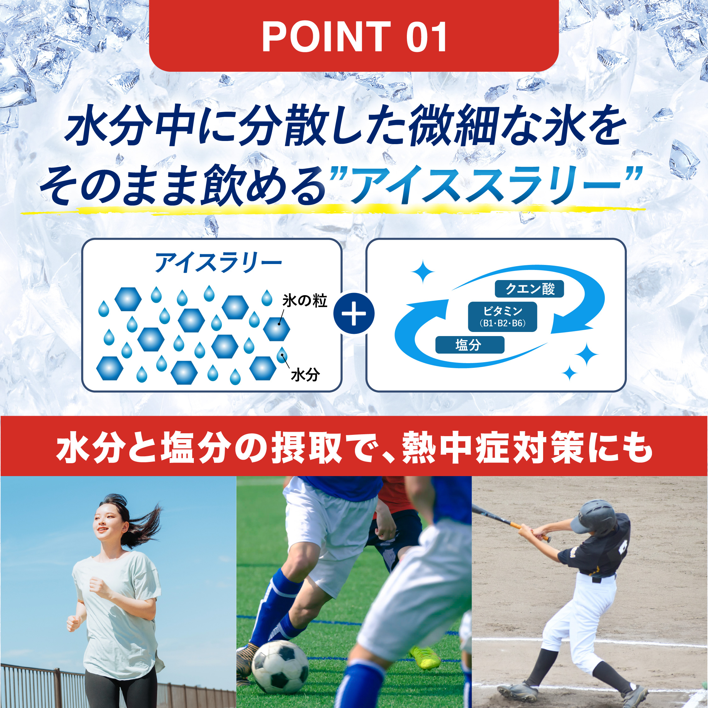【20%OFFクーポン】 熱中症 公式 大正製薬 リポビタン アイススラリー Sports 18袋 りんご風味 熱中症対策 冷凍 飲み物 スポーツ ドリンク スポドリ 関連画像5