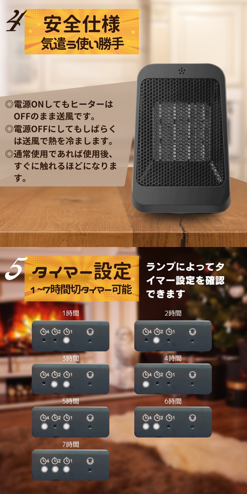 爆買 セラミックヒーター 2秒 小型 ファンヒーター 1200w リモコン