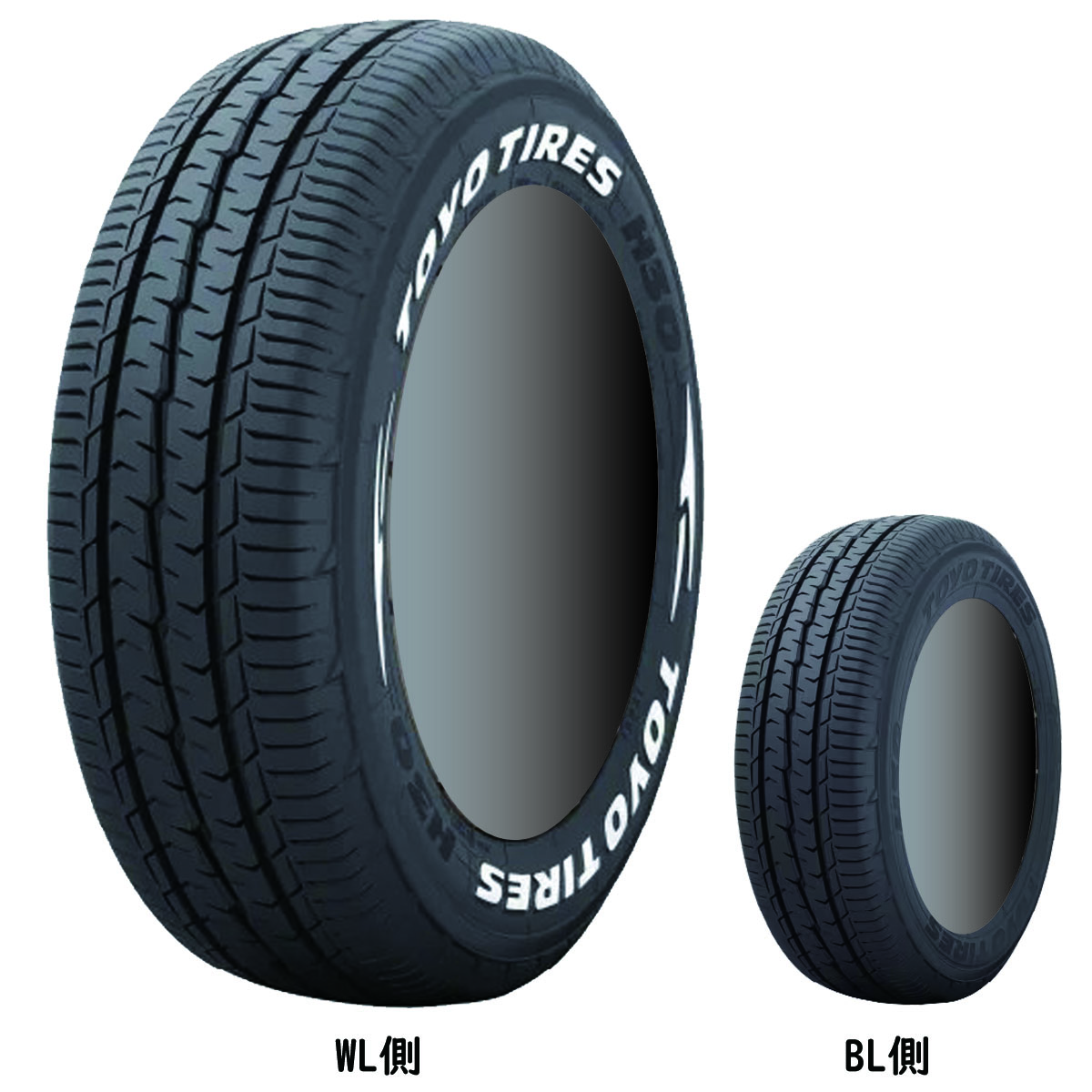 トーヨー H30 225/50R18 C 107/105R 片側ホワイトレター