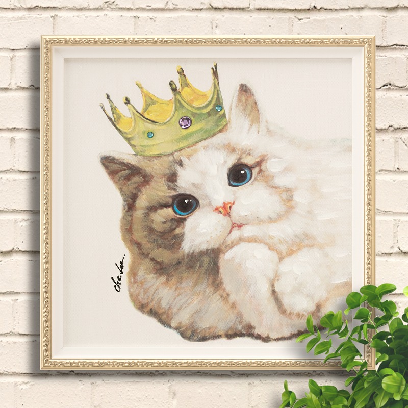 絵画 インテリア モダン アートパネル 猫 ネコ 33 kc ポスター 玄関 おしゃれ 壁掛け アートパネル イラスト 油絵 フレーム付き かわいい