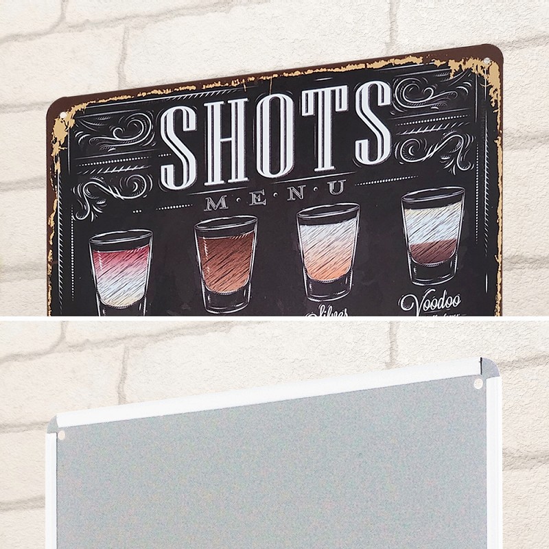 ブリキ看板 アンティーク カクテル sh ポスター BAR バー お酒