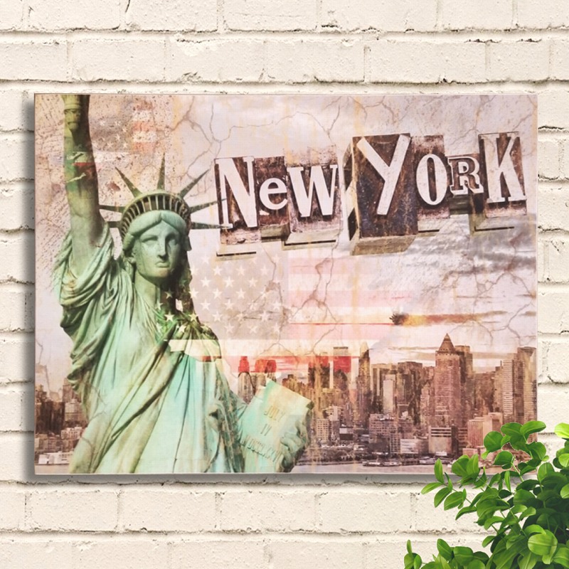 ブリキ看板 自由の女神 Statue of Liberty TIN SIGN アメリカン雑貨