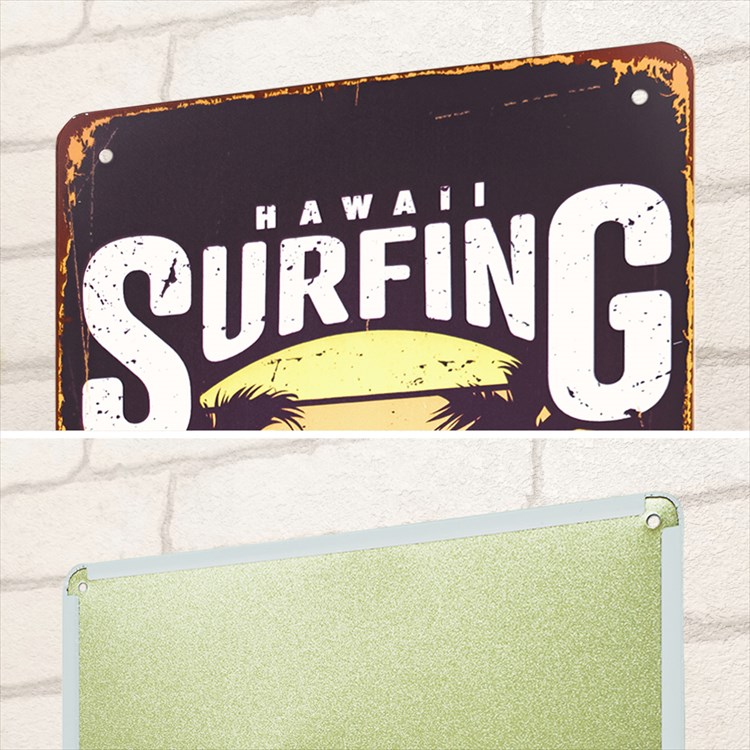 ハワイアン 海 アートパネル ブリキ看板s サーフィン7 ビーチ