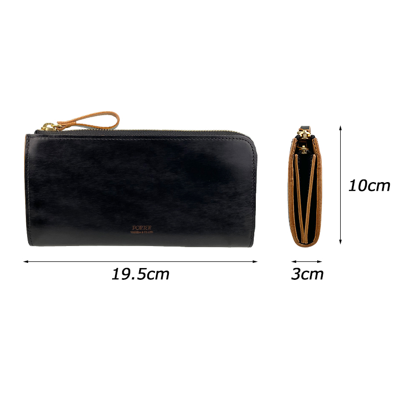 定価4.6万【美品】 ポーター 長財布 FILM フィルム L字ファスナー 黒 ポーター フィルム ロングウォレット 187-01347 長財布 L字ファスナー