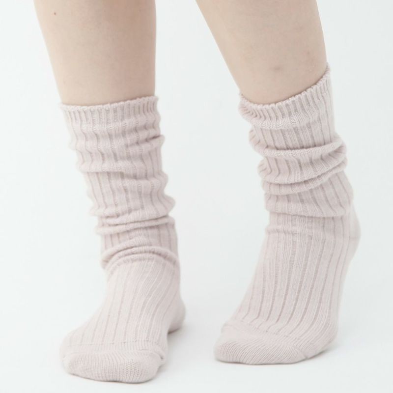 日本製 綿 靴下 リブ かかと付き フリーサイズ 冷えとりソックス