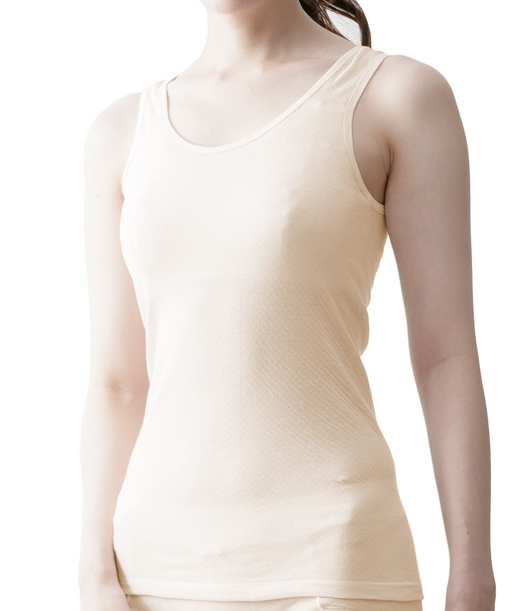 綿100 タンクトップ カップ付 エアリーガーゼ 日本製 インナー 下着 肌着 ブラトップ 日本アトピー協会推薦品 メール便不可 R084wb 肌に優しい下着のお店bodyhints 通販 Yahoo ショッピング