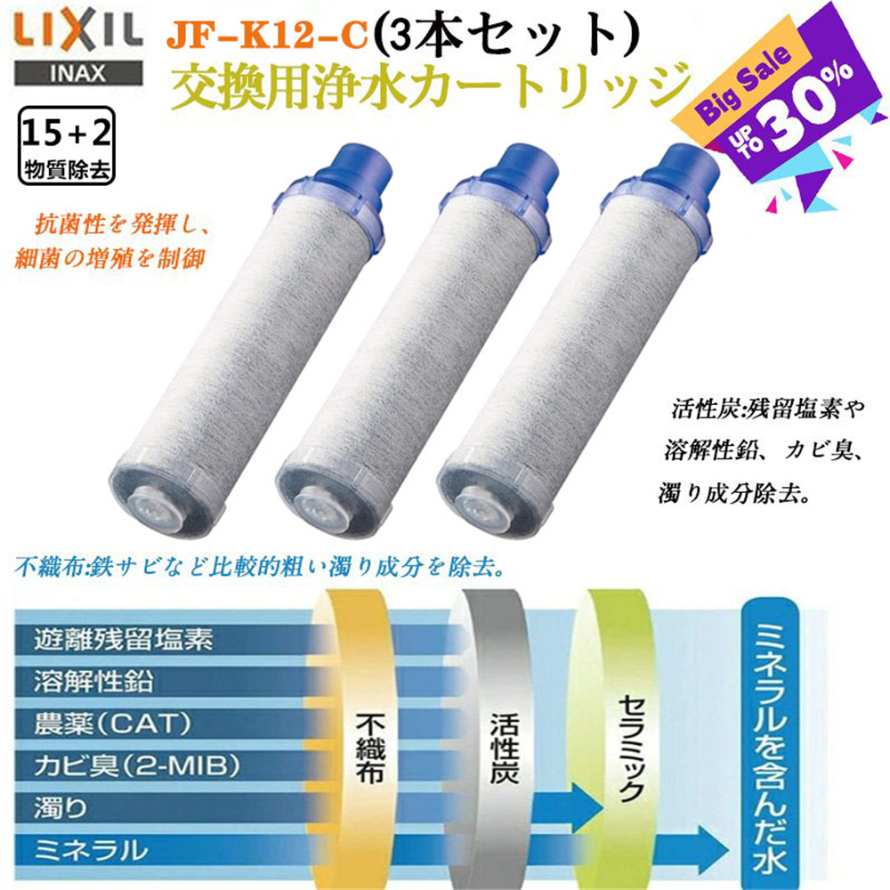 LIXIL リクシル INAX 交換用浄水カートリッジ JF-K12-C 浄水