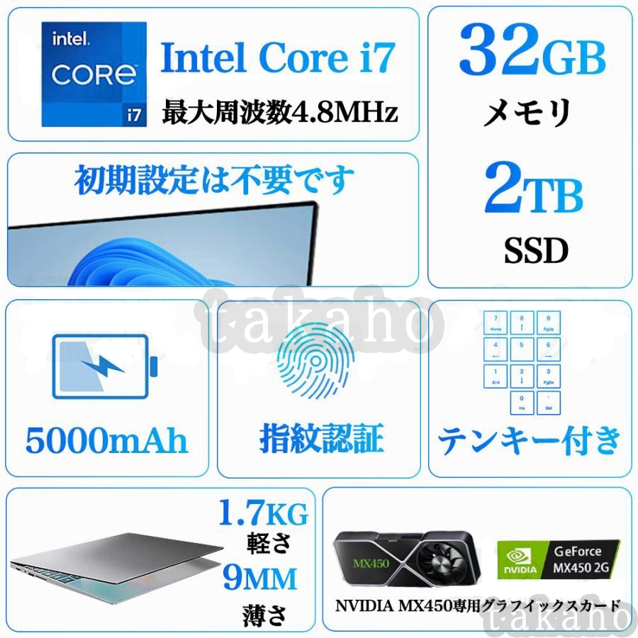 ノートパソコン 2023新品 安い windows11 office 搭載 SSD1000GB 第11