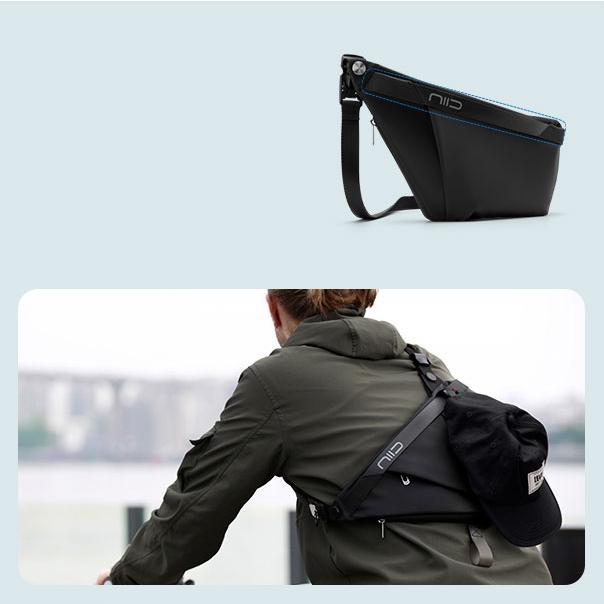 NIID FINO 4 スリングバッグ Sling bag スリム 薄型 30mm キーチェーン付き ボディバッグ ショルダーバッグ メンズ 盗難防止 防犯｜takai-momotaro-store｜09