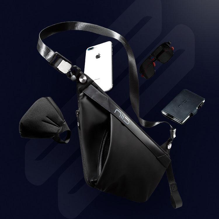 NIID FINO 4 スリングバッグ Sling bag スリム 薄型 30mm キーチェーン付き ボディバッグ ショルダーバッグ メンズ 盗難防止 防犯｜takai-momotaro-store｜12